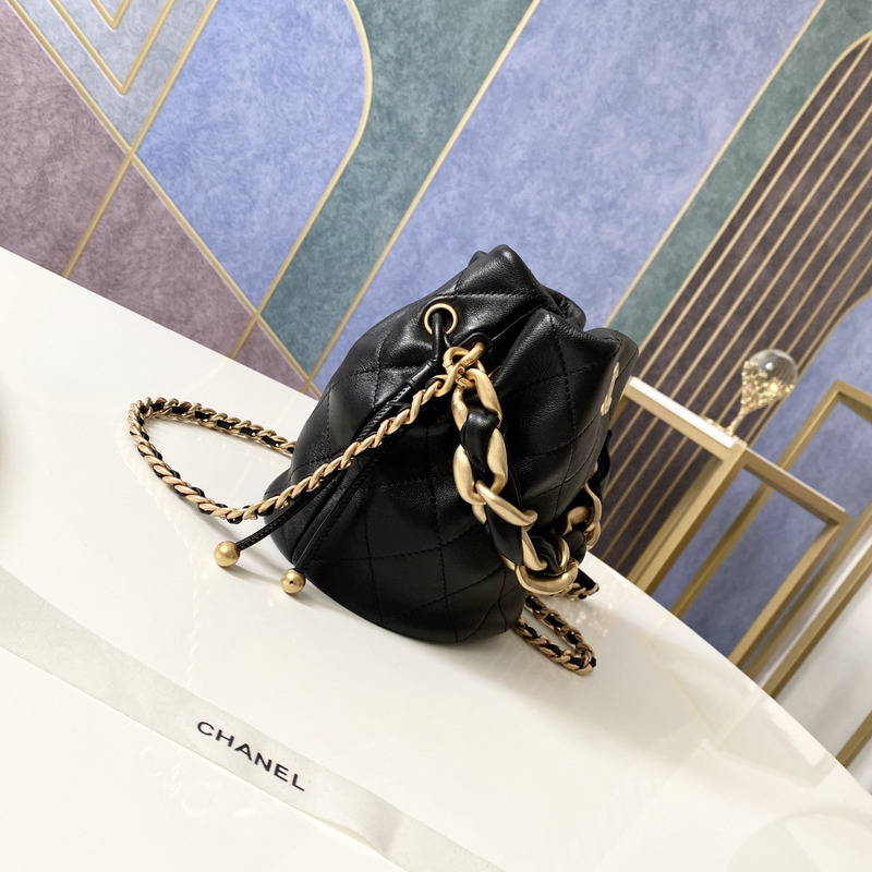 Ch*el bucket bag black