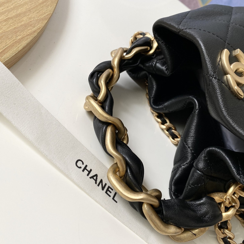 Ch*el bucket bag black