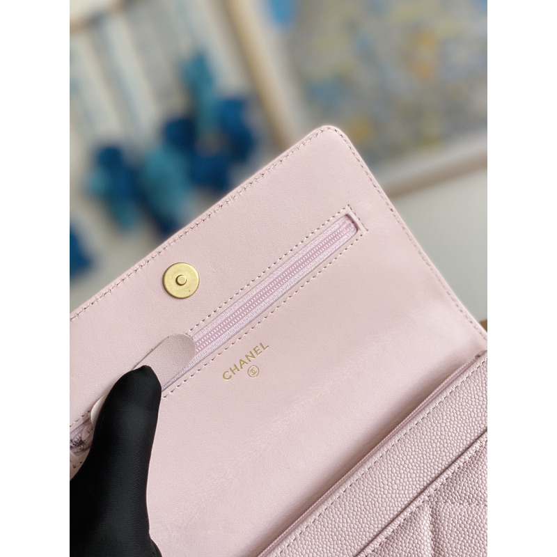 Ch*el mini flap bag with top handle pink