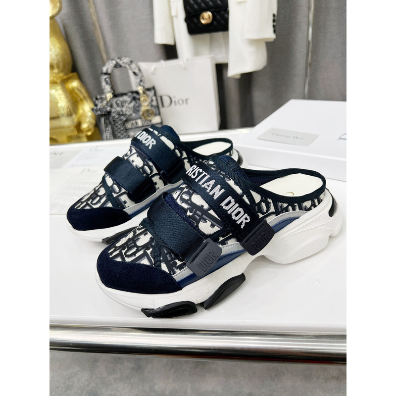 D*or d-wander tech fabric with oblique print sneaker dark blue