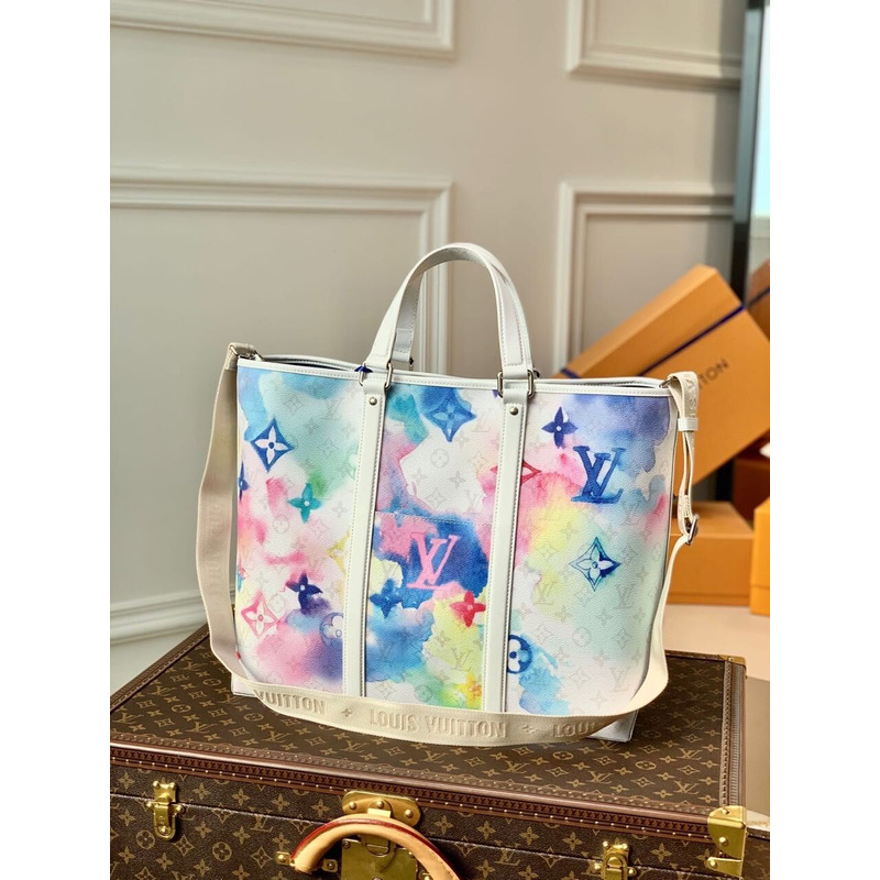 l**is V*t*n monogram gm tote bag watercolor