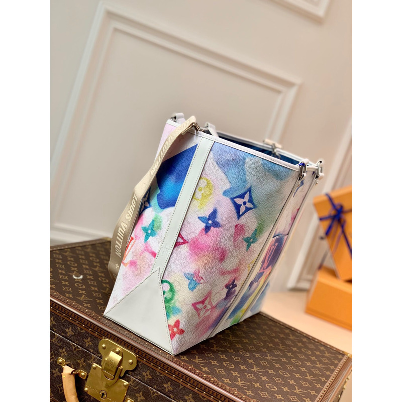 l**is V*t*n monogram gm tote bag watercolor