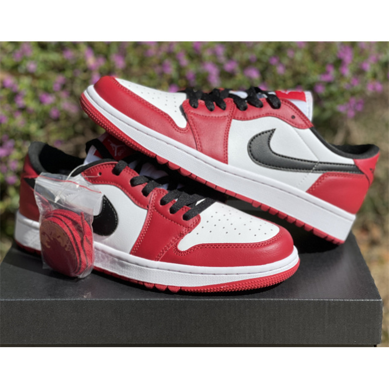 Air Jordan 1 Low Golf “Chicago” Sneaker White/Black/Red