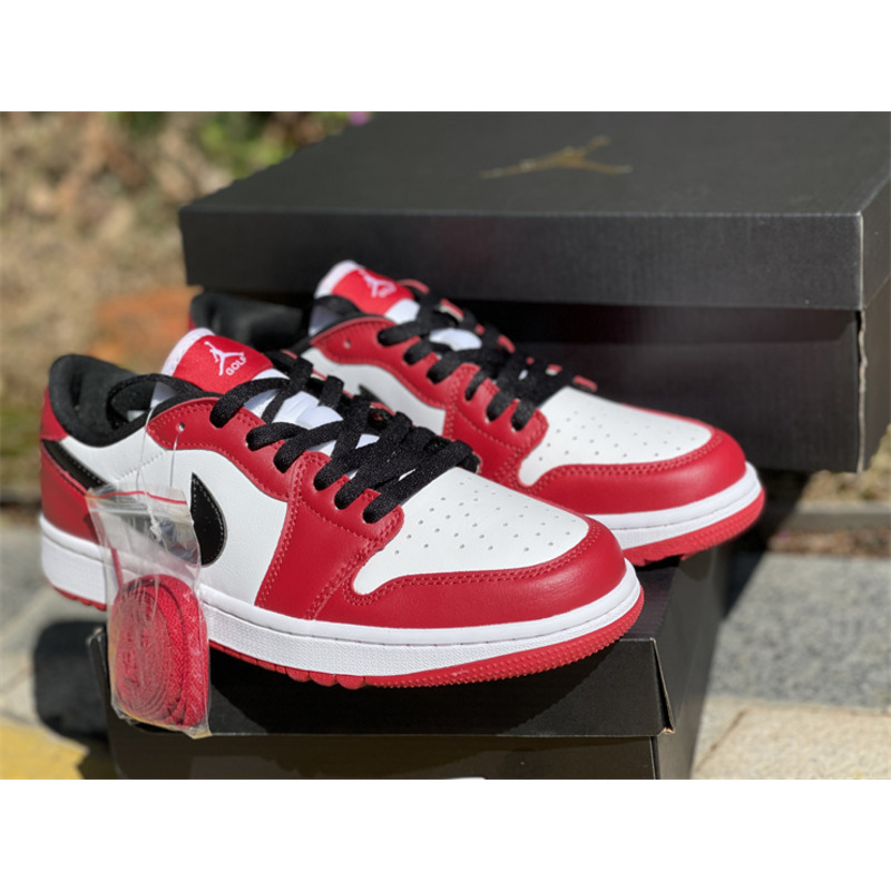 Air Jordan 1 Low Golf “Chicago” Sneaker White/Black/Red