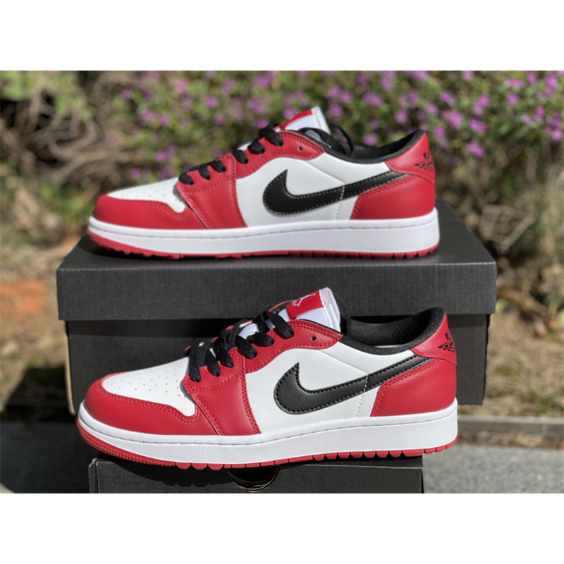 Air Jordan 1 Low Golf “Chicago” Sneaker White/Black/Red