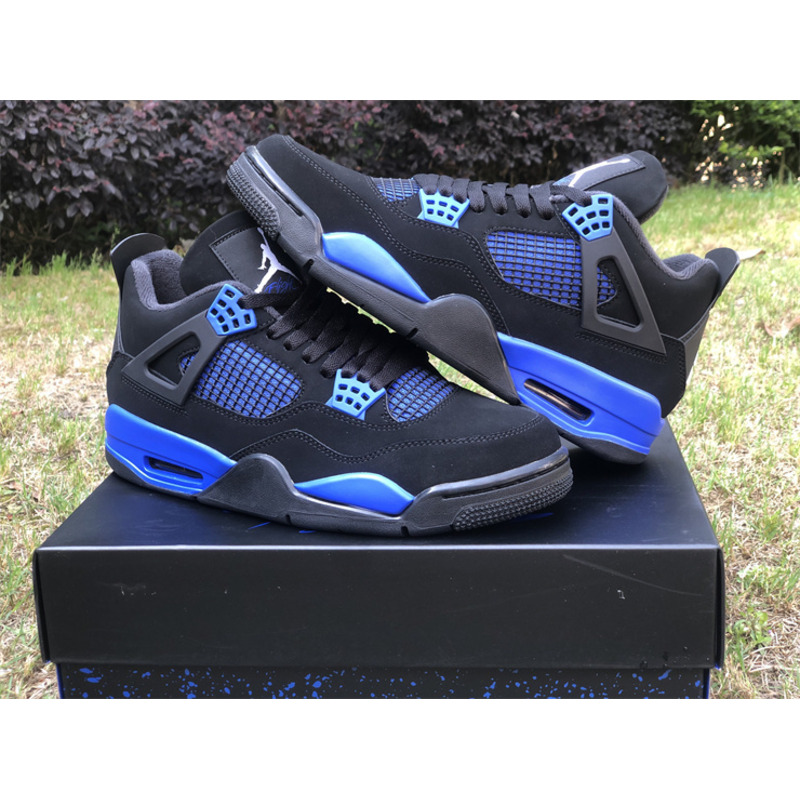 Air Jordan 4 Retro Sneaker Black/Royal Blue