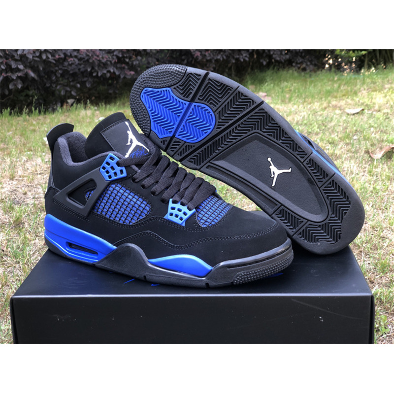 Air Jordan 4 Retro Sneaker Black/Royal Blue