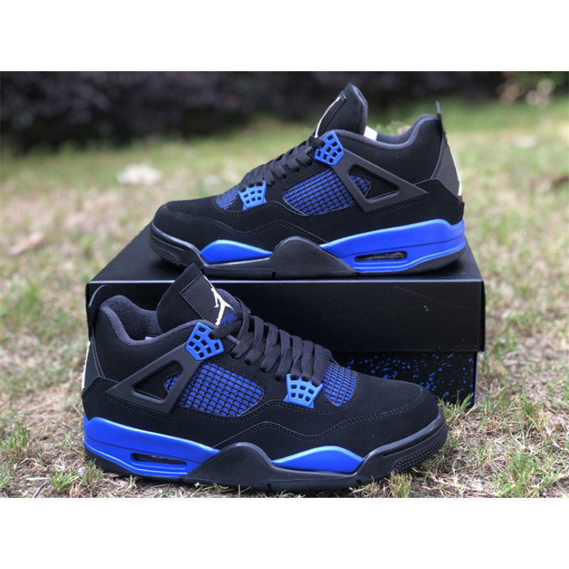 Air Jordan 4 Retro Sneaker Black/Royal Blue