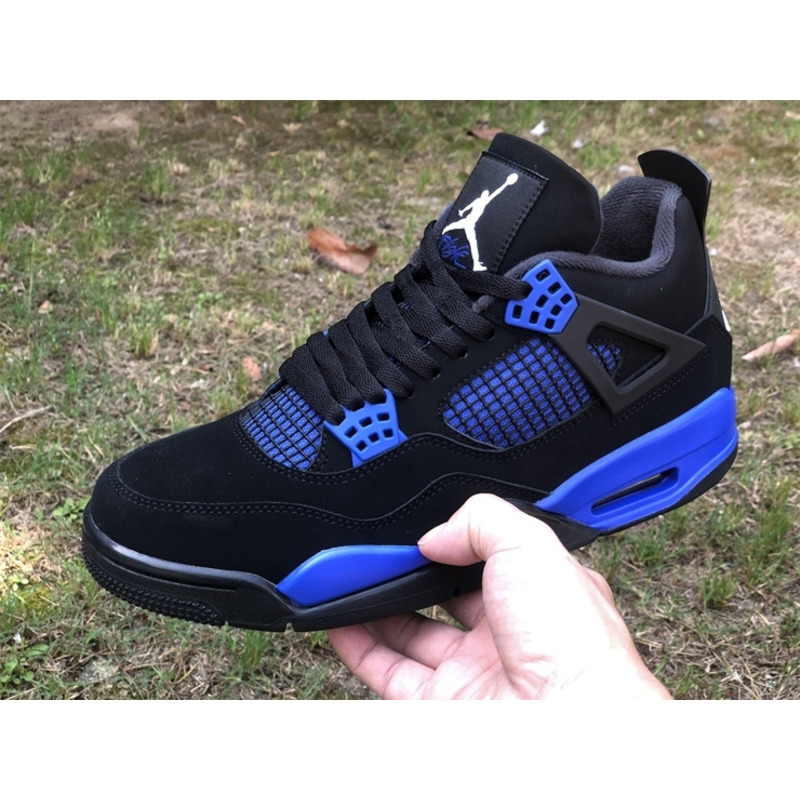 Air Jordan 4 Retro Sneaker Black/Royal Blue