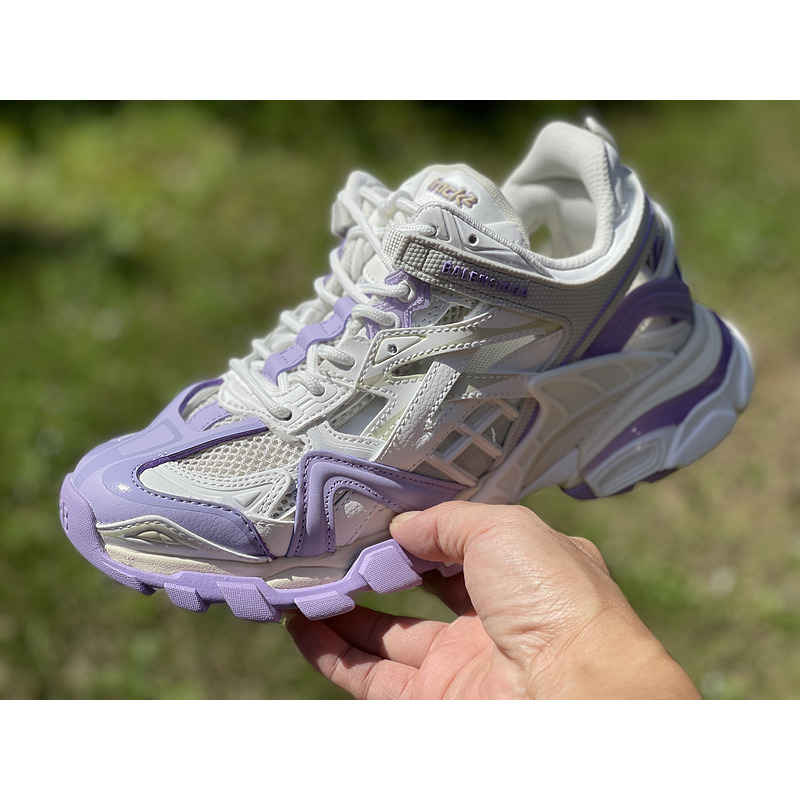 Ba*len*cia*ga track 2 sneaker purple white