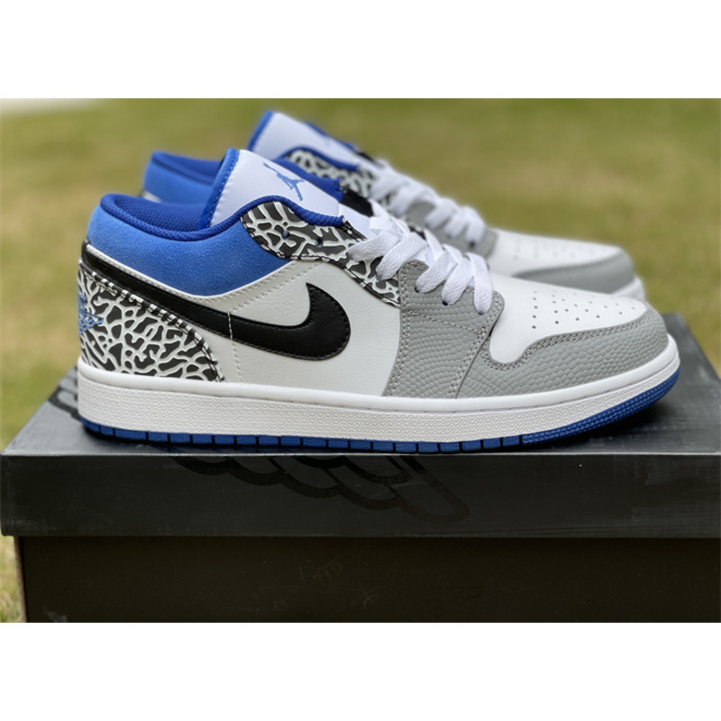 Air Jordan 1 Low「True Blue」Sneaker White/Grey-True Blue/Black