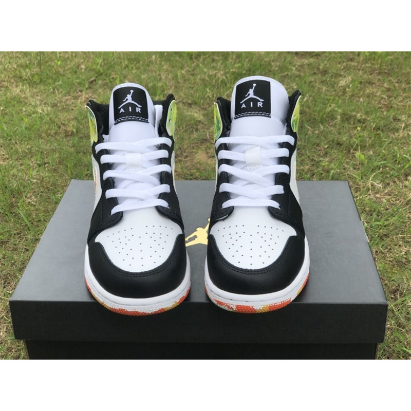 Nike Air Jordan MID GS (W) Sneaker Black/White-Team Orange