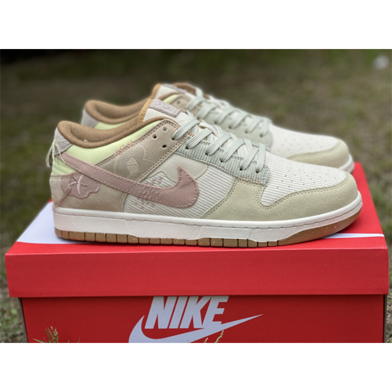 Nike Dunk Low On The Bright Side Sneaker Taupe Off White