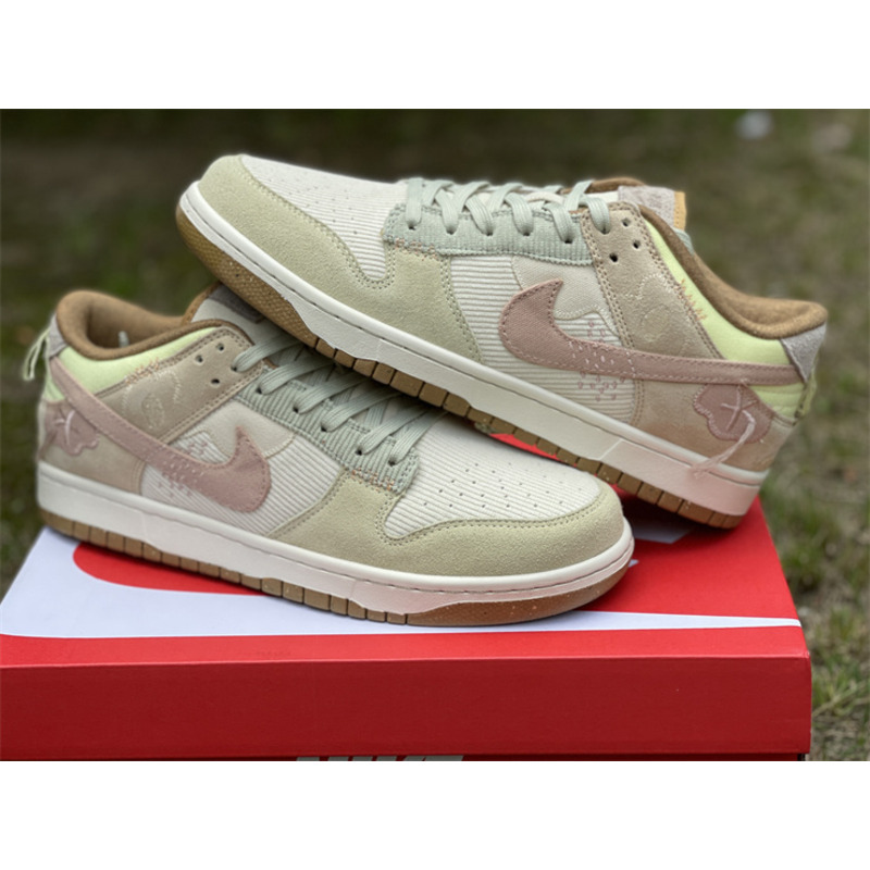 Nike Dunk Low On The Bright Side Sneaker Taupe Off White