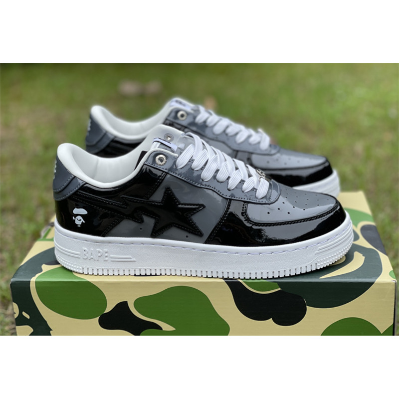 A Bathing Ape Bape Sta Low Sneaker Gray Black