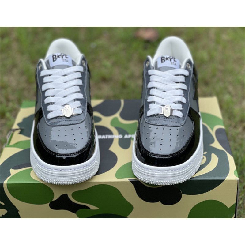 A Bathing Ape Bape Sta Low Sneaker Gray Black