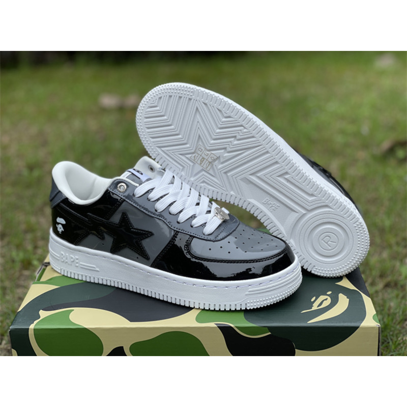 A Bathing Ape Bape Sta Low Sneaker Gray Black