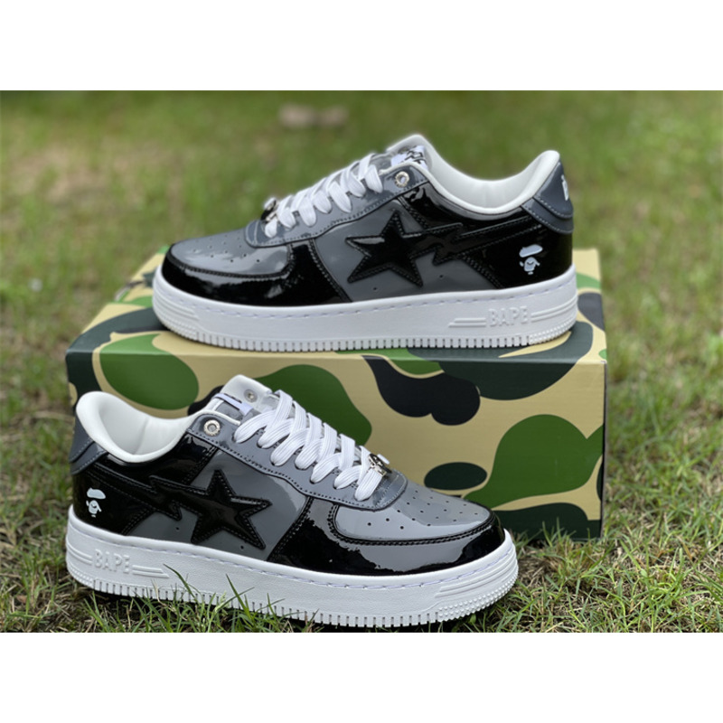 A Bathing Ape Bape Sta Low Sneaker Gray Black