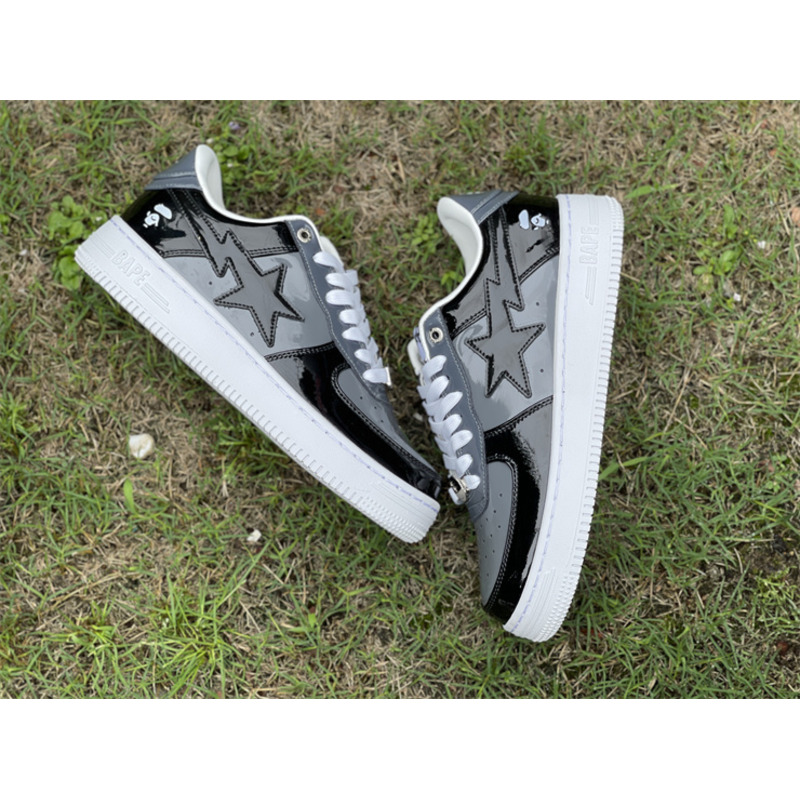 A Bathing Ape Bape Sta Low Sneaker Gray Black