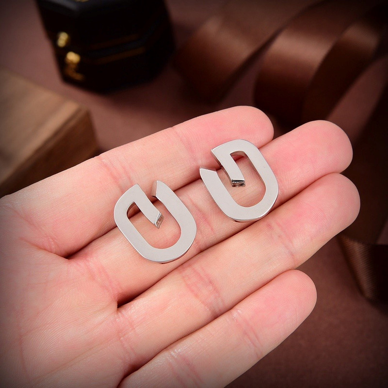 Givenchy G-Link Earrings Silver