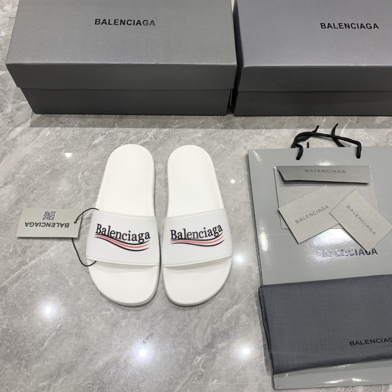 Ba*len*cia*ga pool sandals white