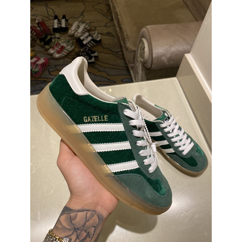 g*u*i x Ad*s gazelle sneaker green