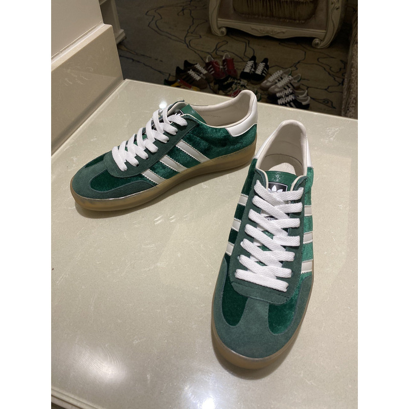 g*u*i x Ad*s gazelle sneaker green