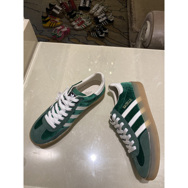 g*u*i x Ad*s gazelle sneaker green