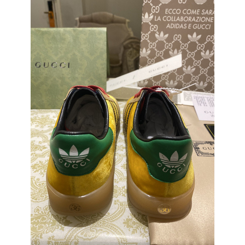 g*u*i x Ad*s gazelle sneaker yellow