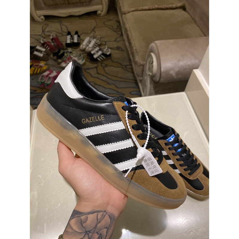 g*u*i x Ad*s gazelle sneaker brown black