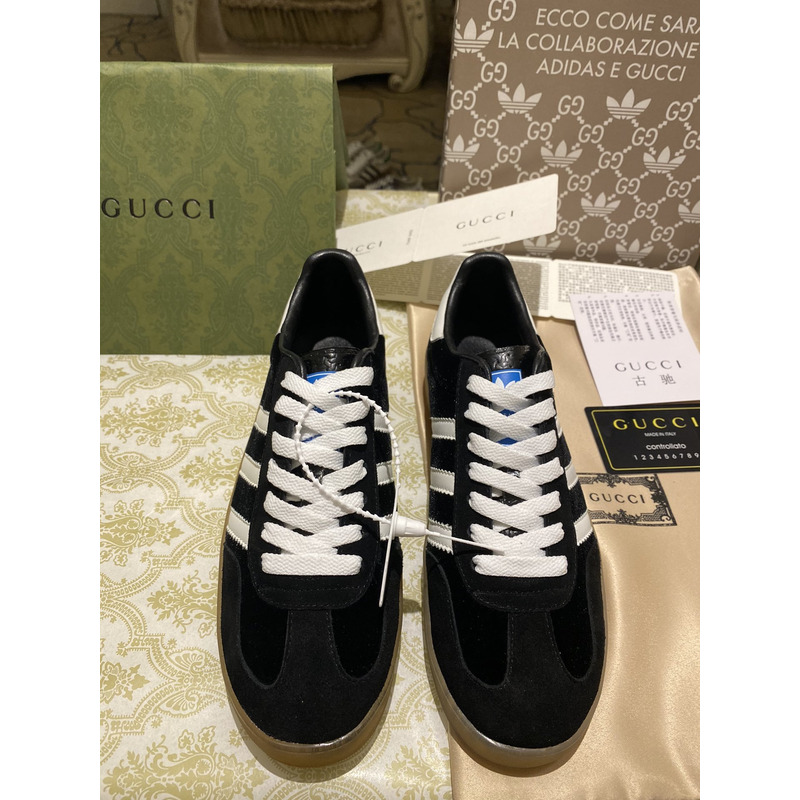 g*u*i x Ad*s gazelle sneaker black