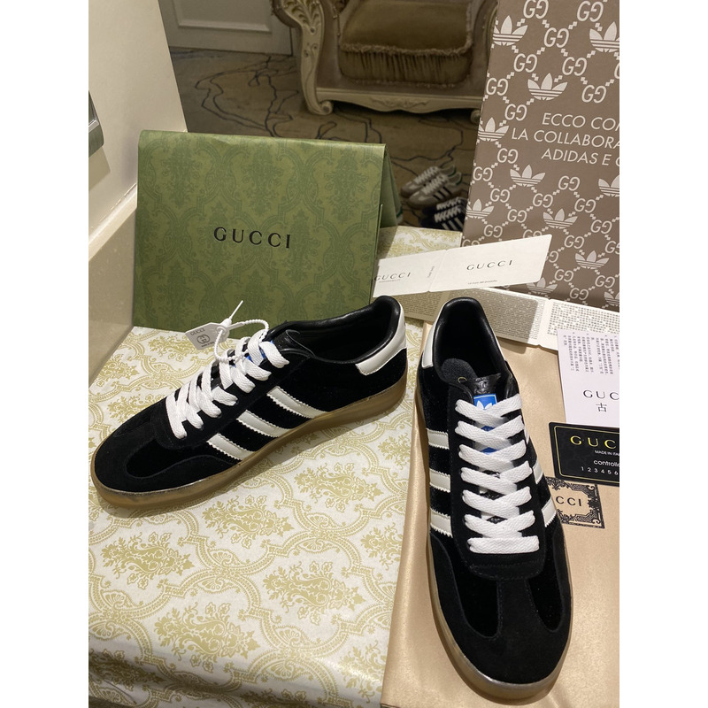 g*u*i x Ad*s gazelle sneaker black