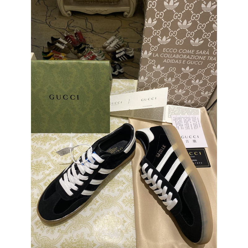 g*u*i x Ad*s gazelle sneaker black