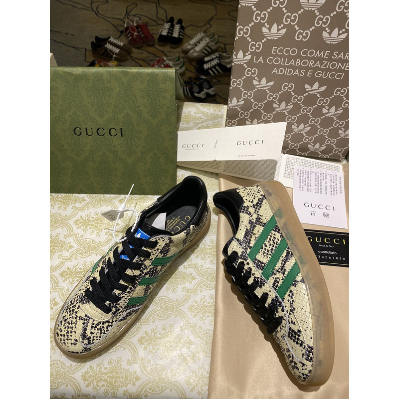 g*u*i x Ad*s gazelle sneaker snakeskin