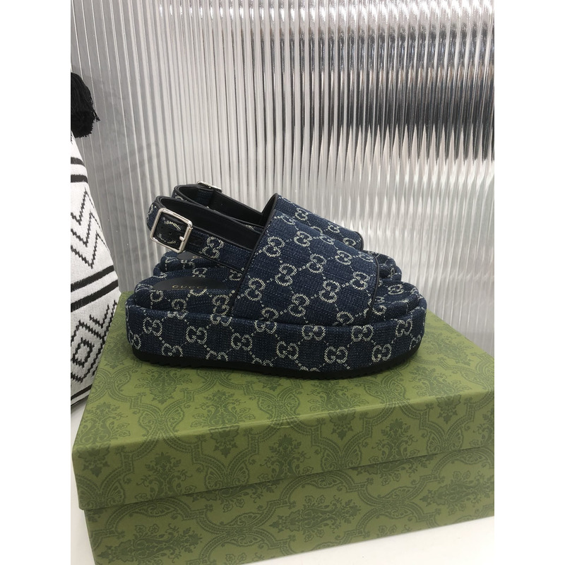 G*u*i original gg slide sandal navy