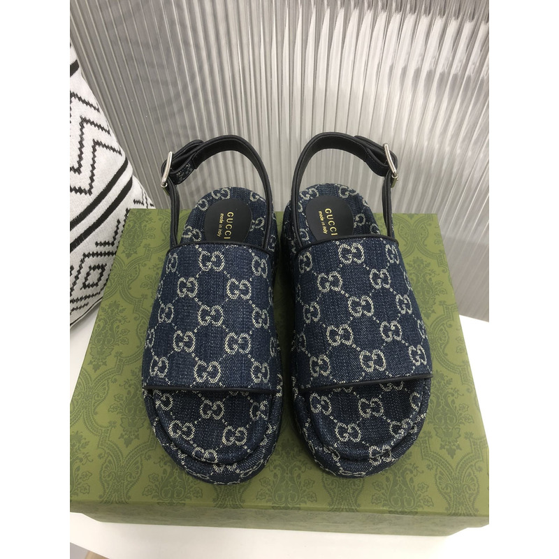 G*u*i original gg slide sandal navy