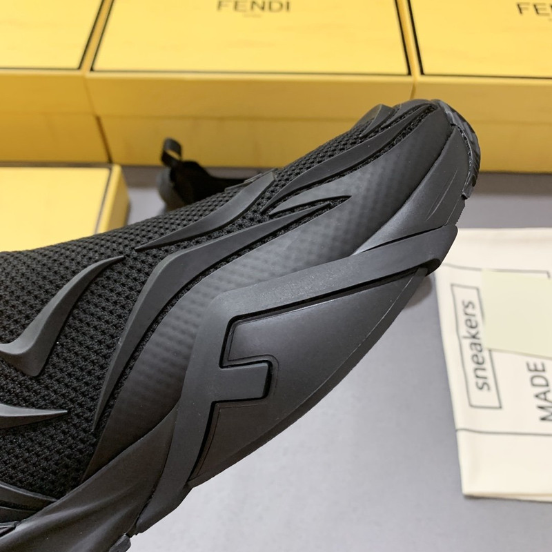 F**di flow light black mesh running sneakers