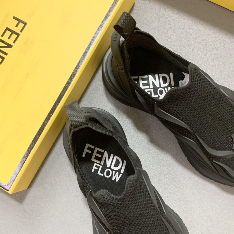 F**di flow light black mesh running sneakers