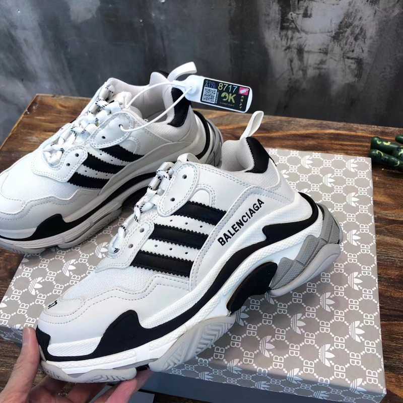 Ba*len*cia*ga x ad*s triple-s sneaker white