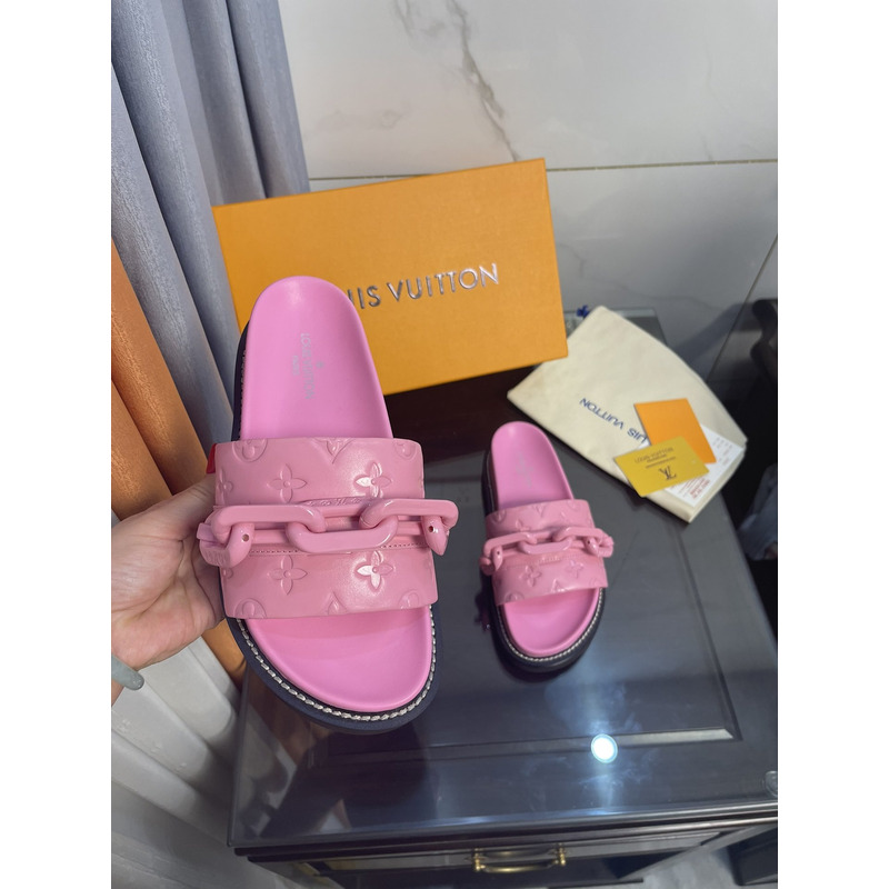 LV  Sunset Flat Comfort Mule Pink