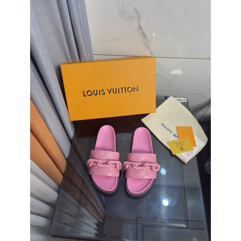 LV  Sunset Flat Comfort Mule Pink