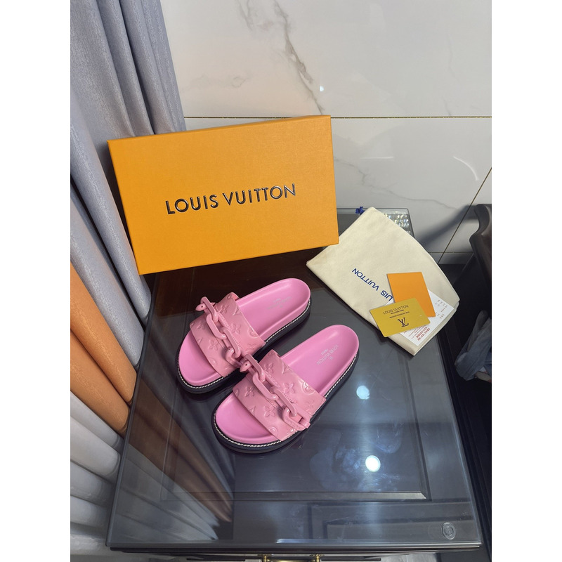 LV  Sunset Flat Comfort Mule Pink