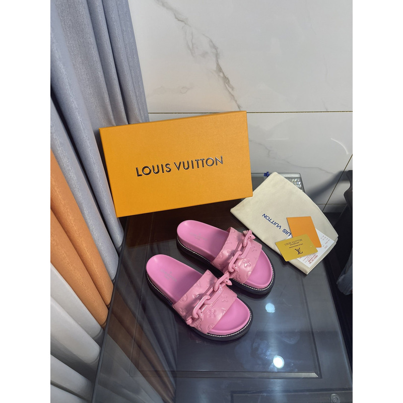 LV  Sunset Flat Comfort Mule Pink