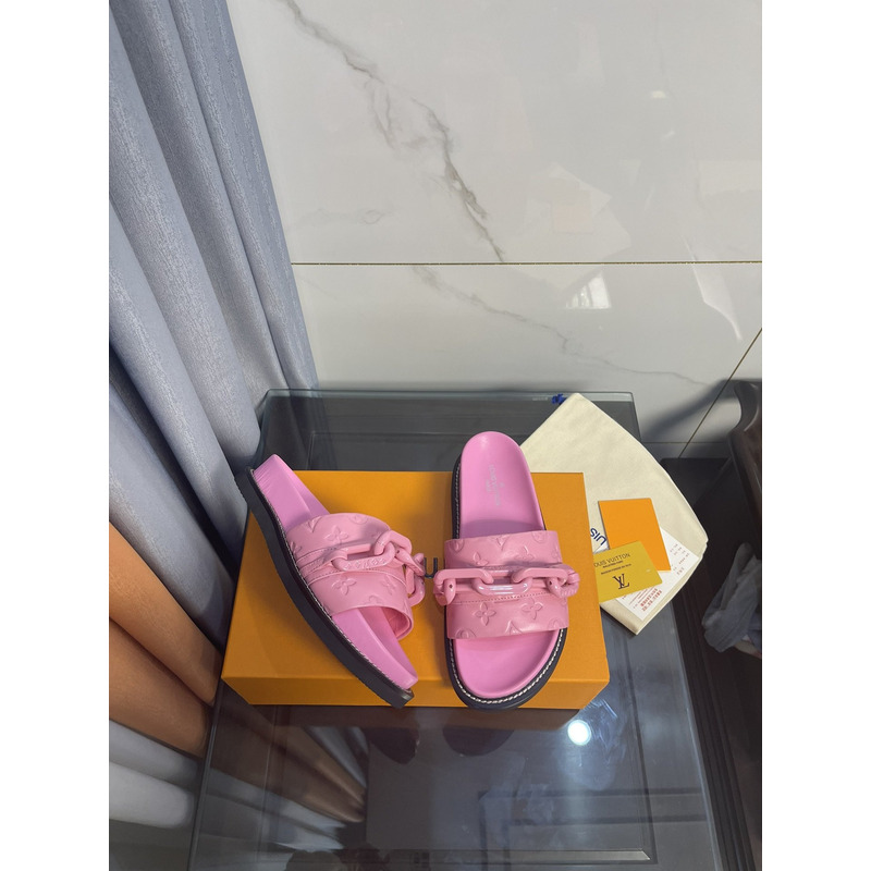 LV  Sunset Flat Comfort Mule Pink