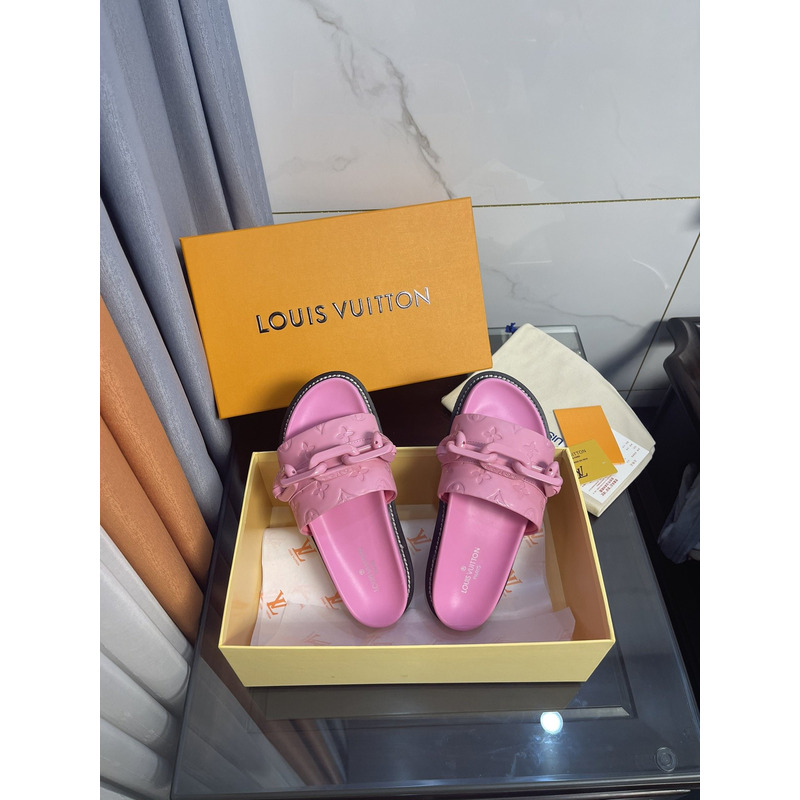 LV  Sunset Flat Comfort Mule Pink