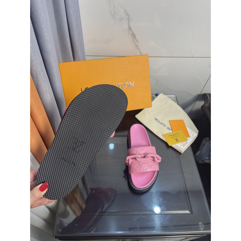 LV  Sunset Flat Comfort Mule Pink