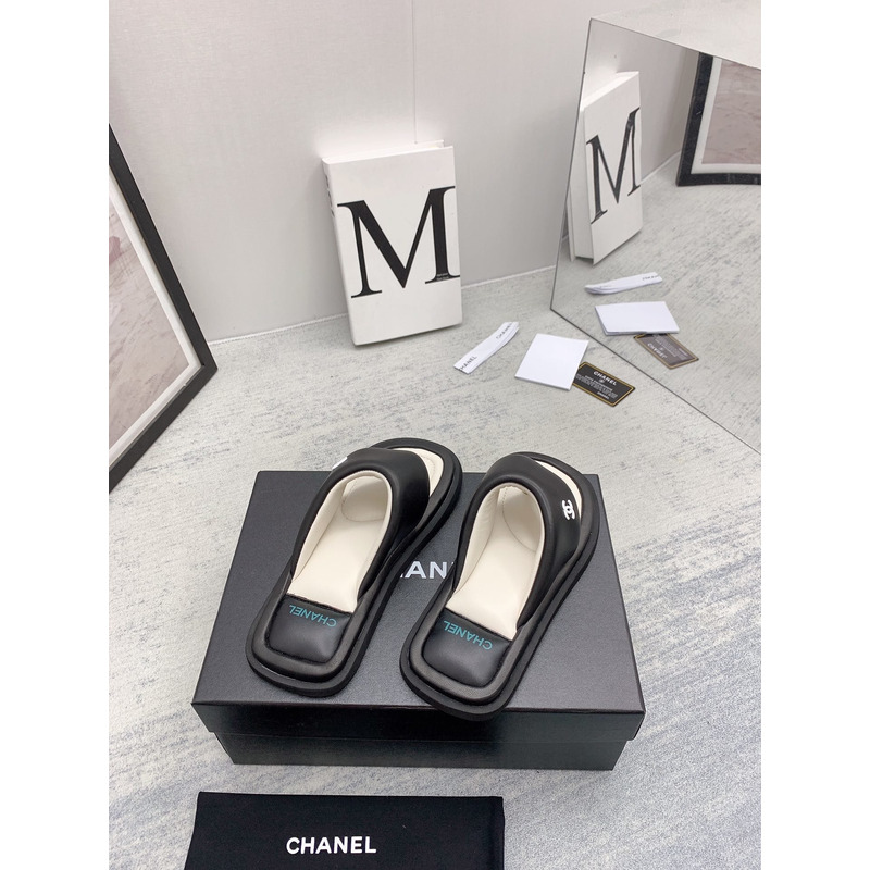 Ch*el thong sandals black