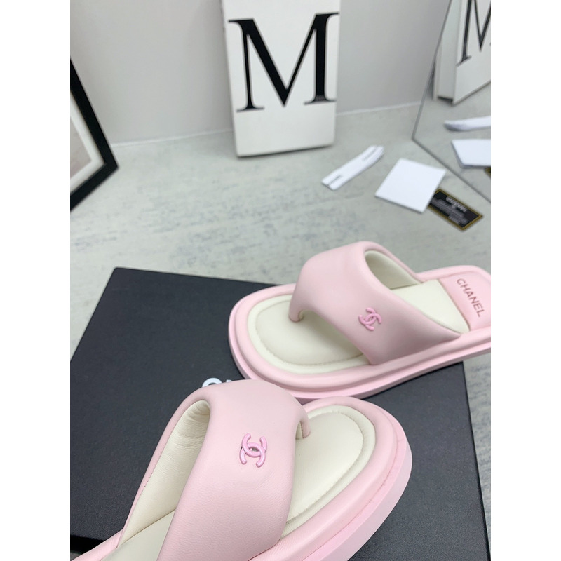 Ch*el thong sandals  pink