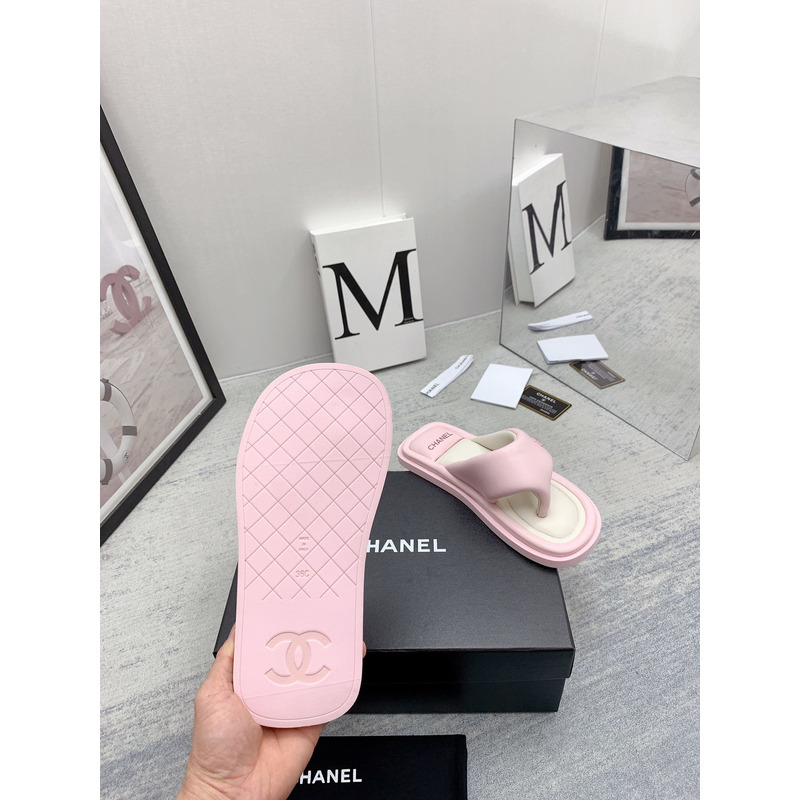 Ch*el thong sandals  pink