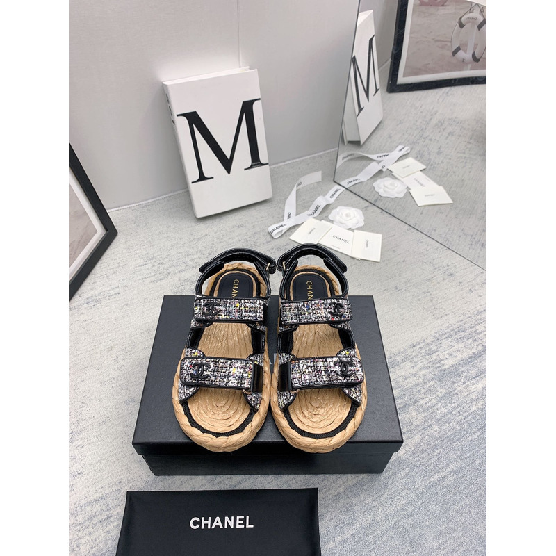 Ch*el Ch*el knitwear sandals mottle